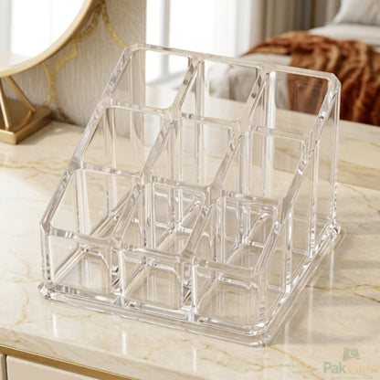 Premium Acrylic Lipstick Organizer – 9 Slot Makeup Storage
