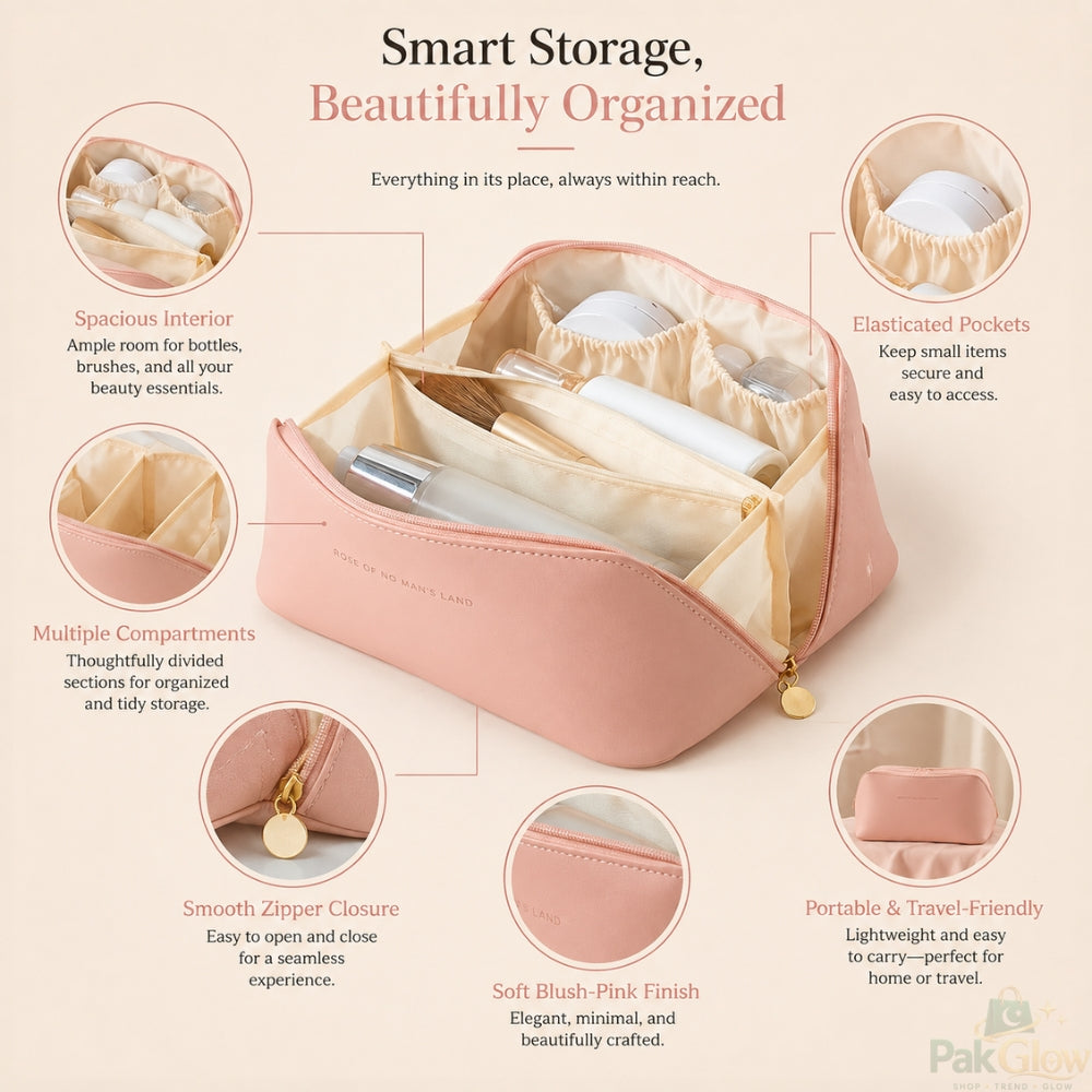 Multi Compartment Makeup Pouch – Organized Beauty Storage