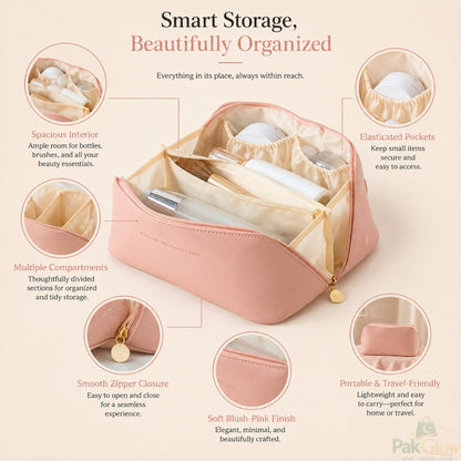 Multi Compartment Makeup Pouch – Organized Beauty Storage