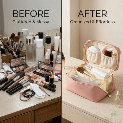 Multi Compartment Makeup Pouch – Organized Beauty Storage