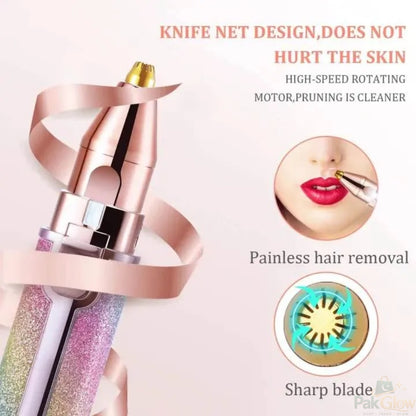 2-in-1 Rechargeable Eyebrow Trimmer – Facial Hair Remover