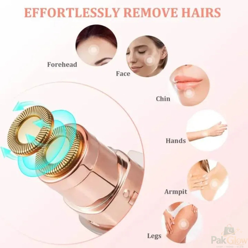 2-in-1 Rechargeable Eyebrow Trimmer – Facial Hair Remover